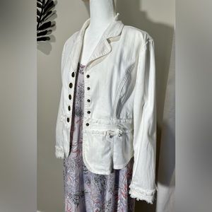 White Denim Jacket | Medium